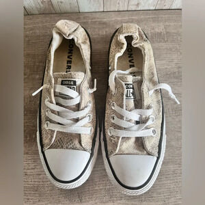 Converse Shoreline Slip On Sneakers Snake Pattern Size 5